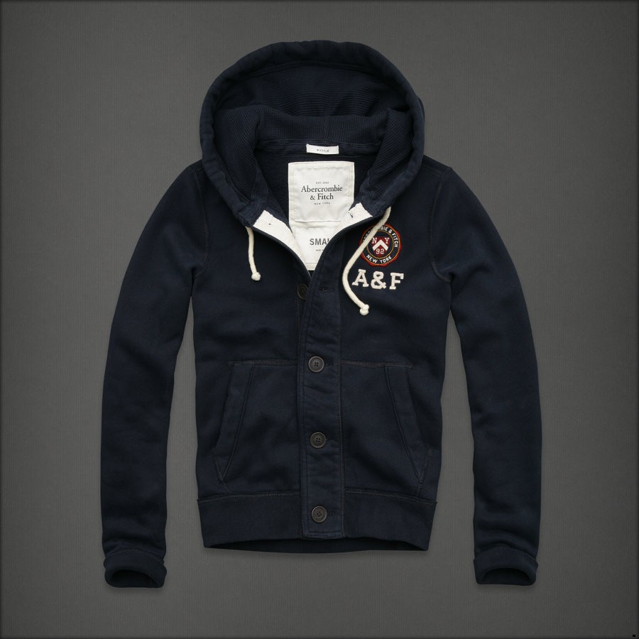 Abercrombie Fitch Hombres Con Botón Capucha AF6528